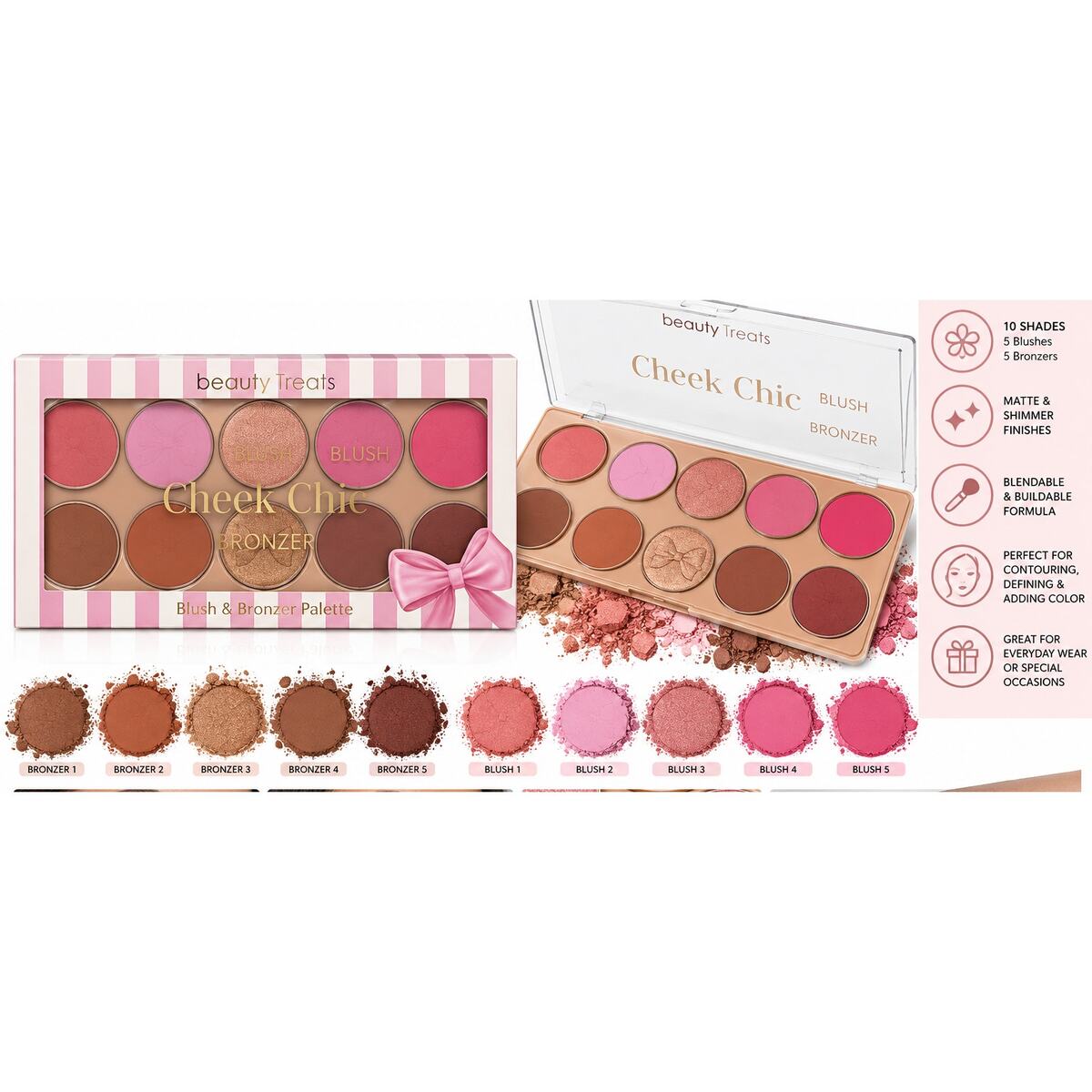 Beauty Treats Cheek Chic Blush & Bronzer Palette